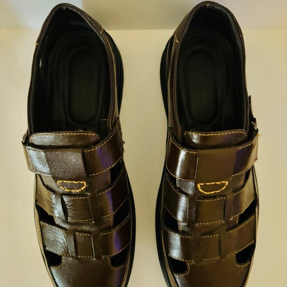 CMM Mens Casual Closed Toe Leather Sandals Size 8 - Picture 2 of 5